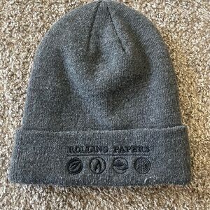 Gray RAW Rolling Papers Beanie Hat